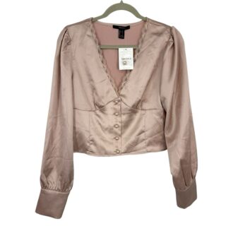 BLUSA DE VESTIR SATIN BORDADO Y FINA F 21